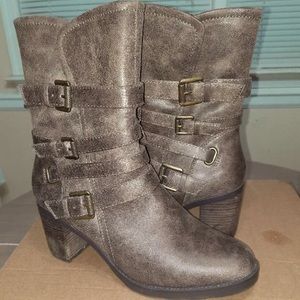 Brown Distressed Boots